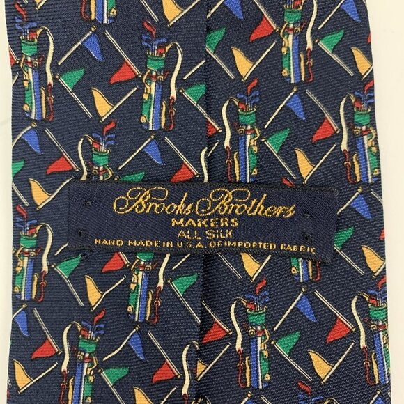 Brooks Brothers Silk Tie Navy Classic Business Formal Accessory - Picture 4 of 4